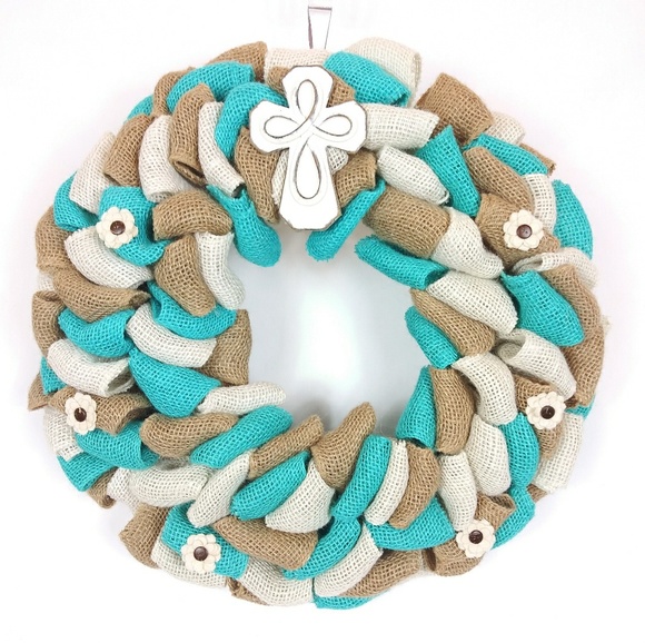 Handmade Other - Burlap Wreath of Faith